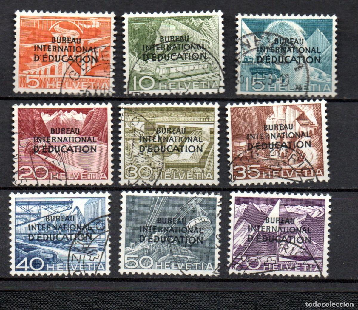 Sellos: SUIZA. 1950 OFICIAL .YT 327/337. FALTAN 331 Y 336. ORGANIZACION MUNDIAL DE LA EDUCACI&Oacute;N