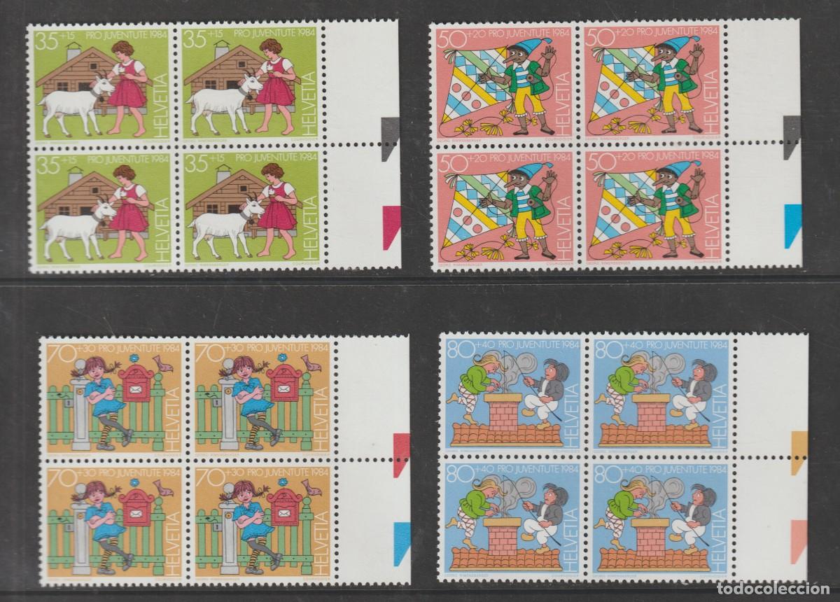 Sellos: Suisse Switzerland 1984 - Pro juventute Yvert 1213/1216 b4 mnh**