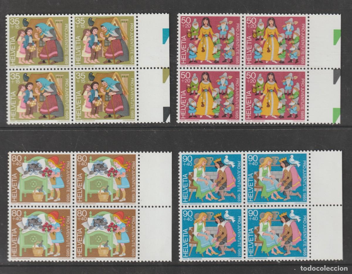 Sellos: Suisse Switzerland 1985 - Pro juventute Yvert 1233/1236 b4 mnh**