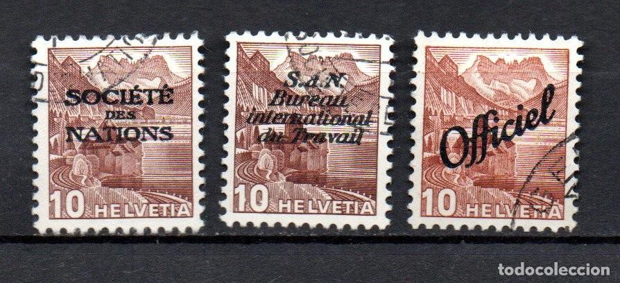 Sellos: SUIZA. 1942-43. servicio. YT 203/205.