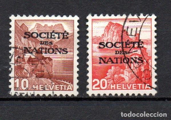 Sellos: SUIZA. 1942. servicio. YT 181,182. sociedad de naciones