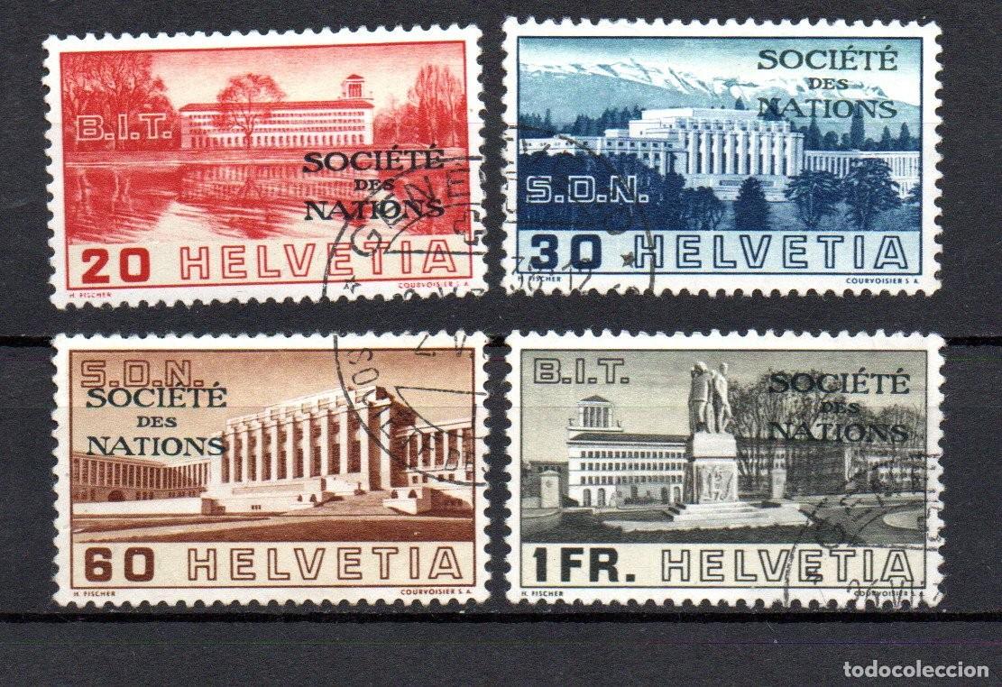 Sellos: SUIZA. 1938. servicio. YT 159/162. sociedad de naciones