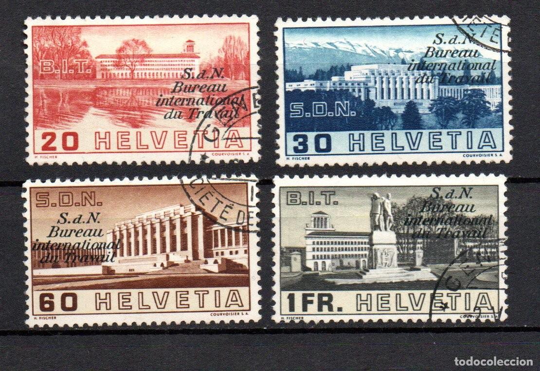 Sellos: SUIZA. 1938. servicio. YT 163/166. oficina internacional del trabajo