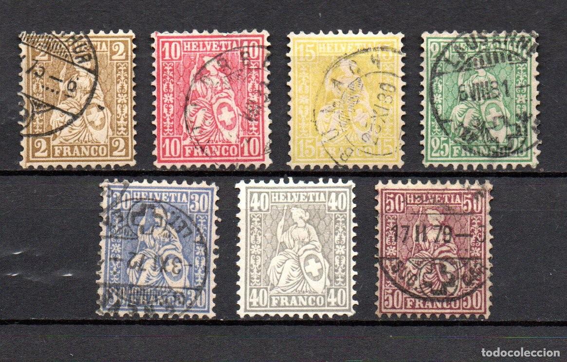 Sellos: SUIZA. 1867-78. SERIE YT 42/48. FALTA 42A