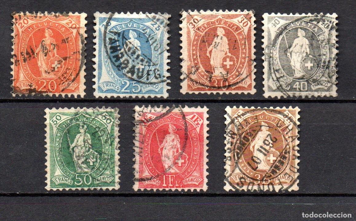 Sellos: SUIZA. 1902-07. YT 93/99. HELVETIA