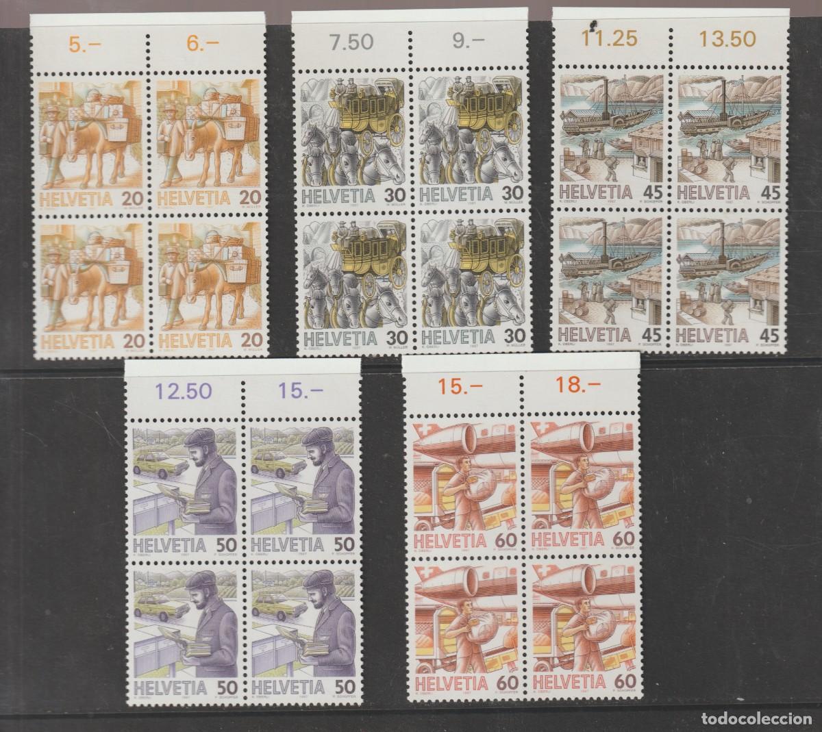 Sellos: Suisse Switzerland 1987 - Yvert 1264/1268 b4 mnh**
