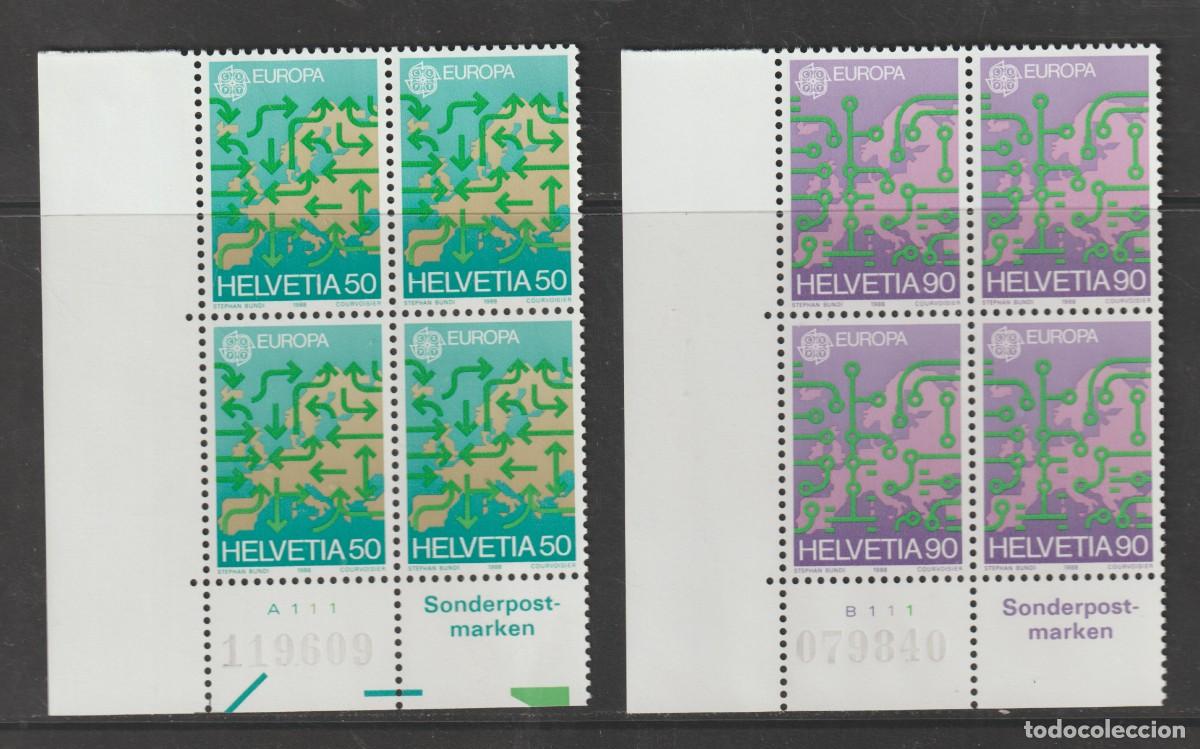 Sellos: Suisse Switzerland 1988 - Europa CEPT Yvert 1298/1299 b4 mnh**