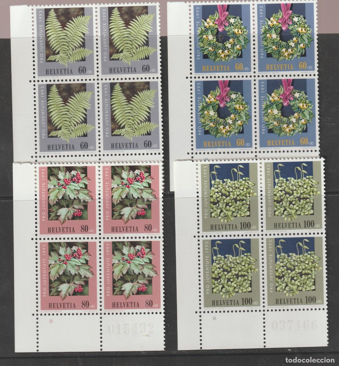 Sellos: Suisse Switzerland 1993 - Pro juventute Yvert 1440/1443 b4 mnh**