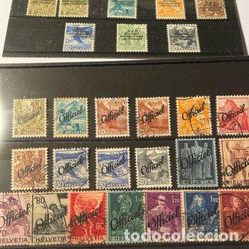 Sellos: SUIZA SERIES DE SERVICE entre 1922 a 1942. RESTOS DE SERIE