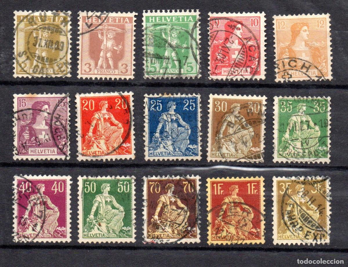 Sellos: SUIZA. 1907-17 .YT 113/127