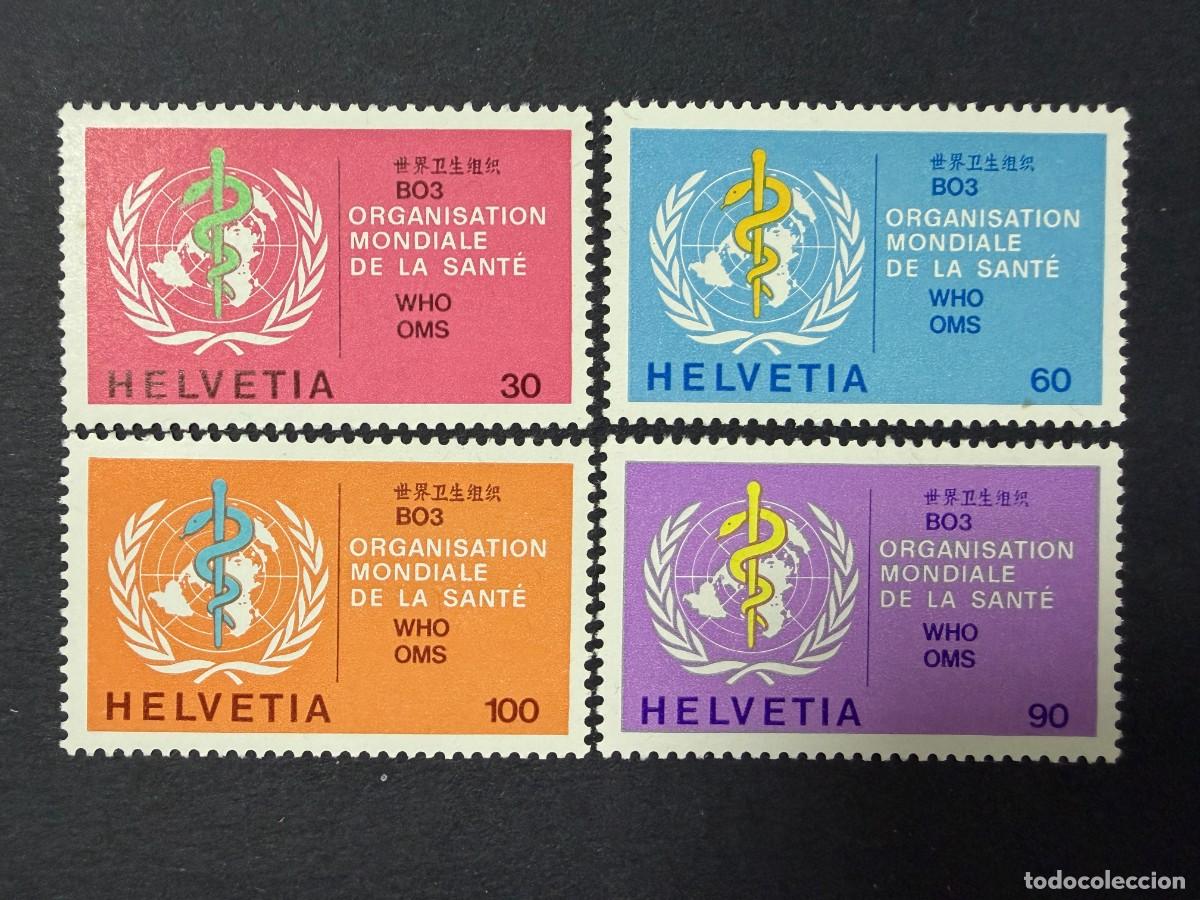 Sellos: SUIZA, 1975. YVERT 446/449. OMS. SERIE COMPLETA. NUEVOS. SIN FIJASELLOS