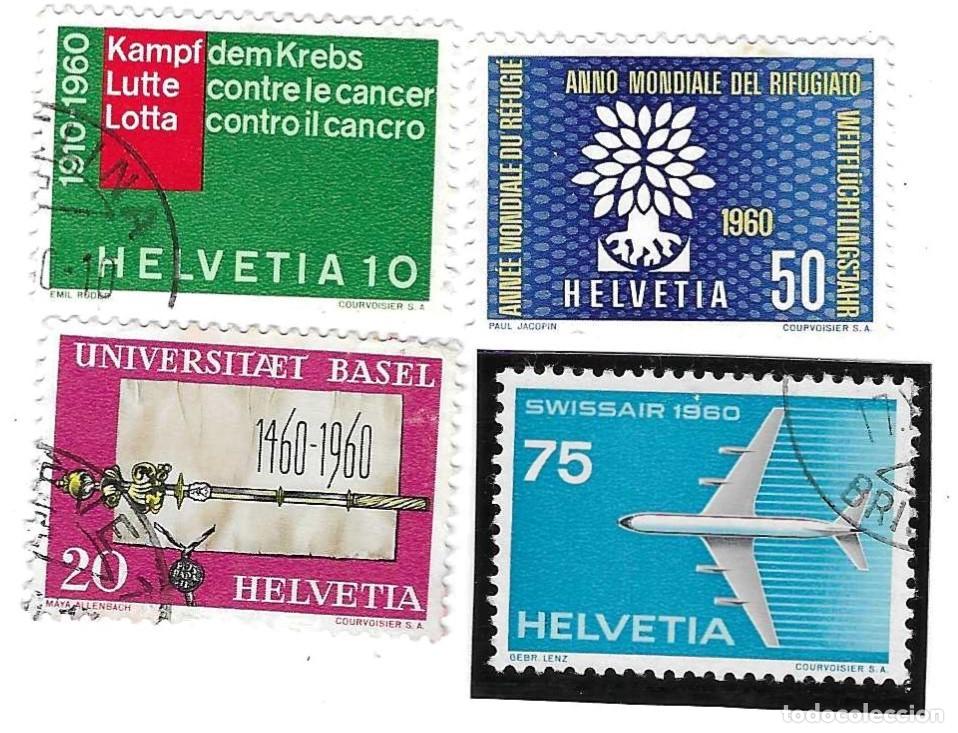 Sellos: Serie usada Suiza. Yvert n&ordm; 639/42. a&ntilde;o 1960. Propaganda. ref. 2-suiza639-42