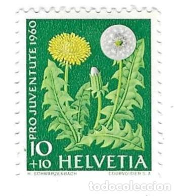 Sellos: Sello nuevo Suiza. Yvert n&ordm; 669, a&ntilde;o 1960. Flora. ref. 2-suiza669n