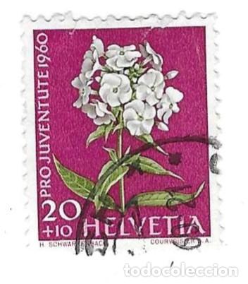 Sellos: Sello usado Suiza. Yvert n&ordm; 670. a&ntilde;o 1960. Flora. ref. 2-suiza670
