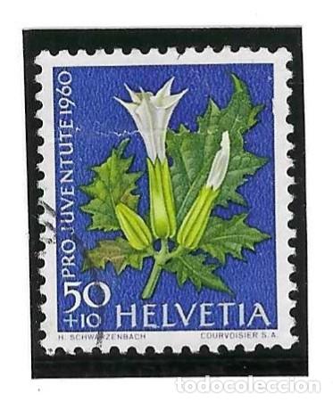 Sellos: Sello usado Suiza. Yvert n&ordm; 672. a&ntilde;o 1960. Flora. ref. 2-suiza672