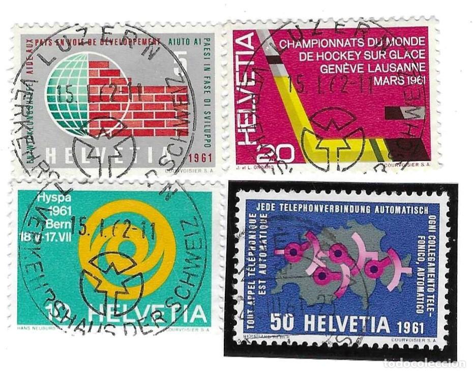 Sellos: Serie usada Suiza. Yvert n&ordm; 673/6. Conmemorativos. ref. 2-suiza673-6