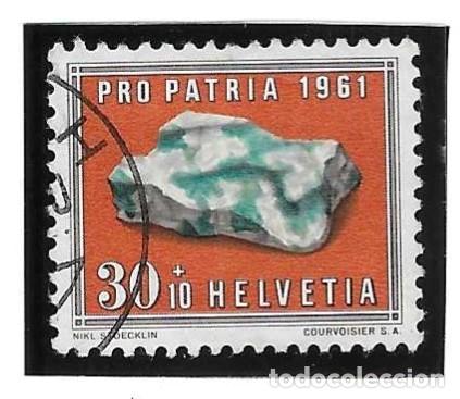 Sellos: Sello usado Suiza. Yvert n&ordm; 681. Minerales. ref. 2-suiza681