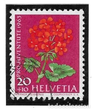 Sellos: Sello usado Suiza. Yvert n&ordm; 723. Flora. ref. 2-suiza723