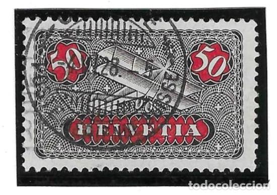 Sellos: Sello usado Suiza. Yvert n&ordm; 9ae. a&ntilde;o 1923. Avi&oacute;n. ref. 2-suiza9ae