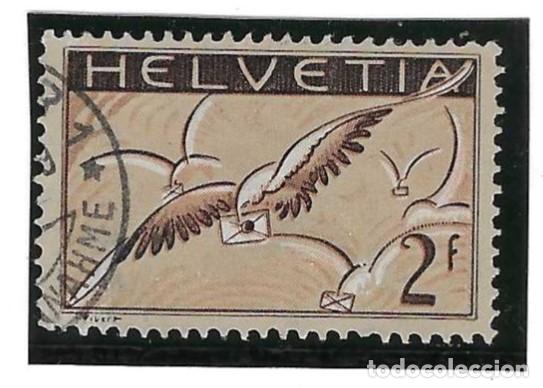 Sellos: Sello usado Suiza. Yvert n&ordm; 15ae. a&ntilde;o 1929/37. carta con alas. ref. 2-suiza15ae