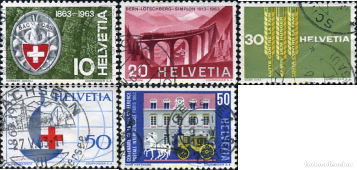 Sellos: 356142 USED SUIZA 1963 SERIE DE PROPAGANDA