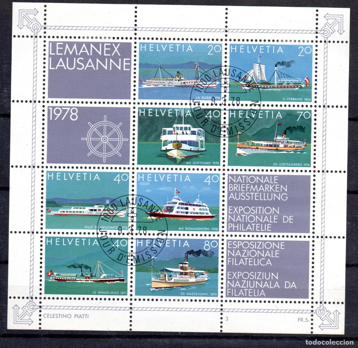 Sellos: SUIZA. 1978. HB YT 23. LEMANEX 78
