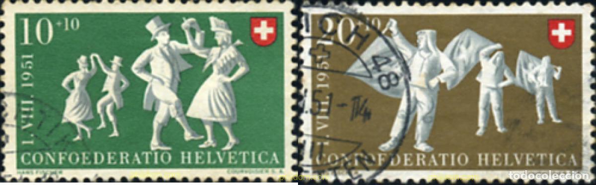 Sellos: 356148 USED SUIZA 1951 DEPORTES NACIONALES