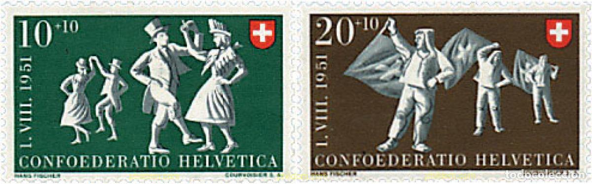 Sellos: 624447 MNH SUIZA 1951 DEPORTES NACIONALES