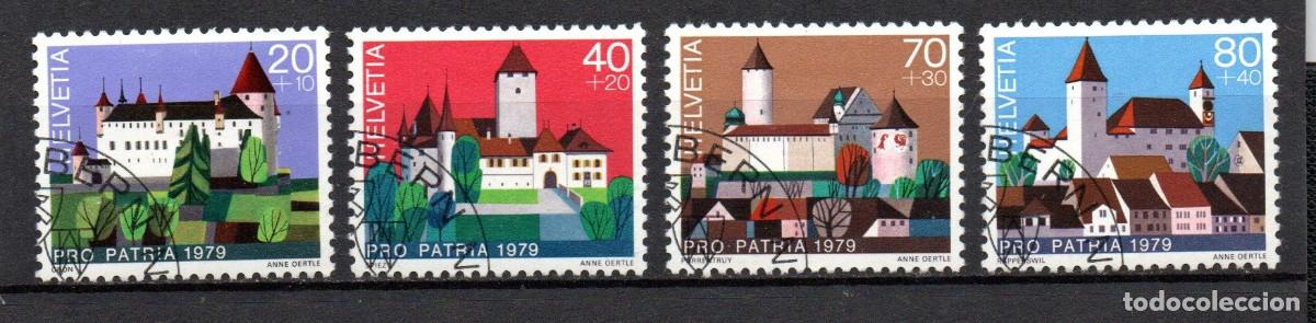 Sellos: SUIZA. 1979. YT. 1086/1089. CASTILLOS