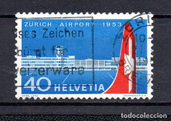 Sellos: SUIZA. 1952. YT. 536. AEROPUERTO DE ZURICH