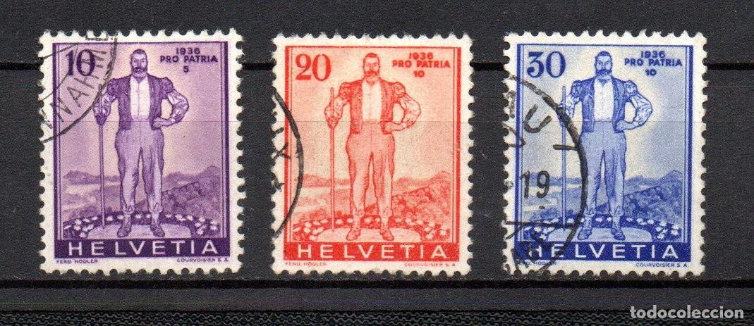 Sellos: SUIZA. 1935 YT. 286/288. PRO-DEFENSA NACIONAL