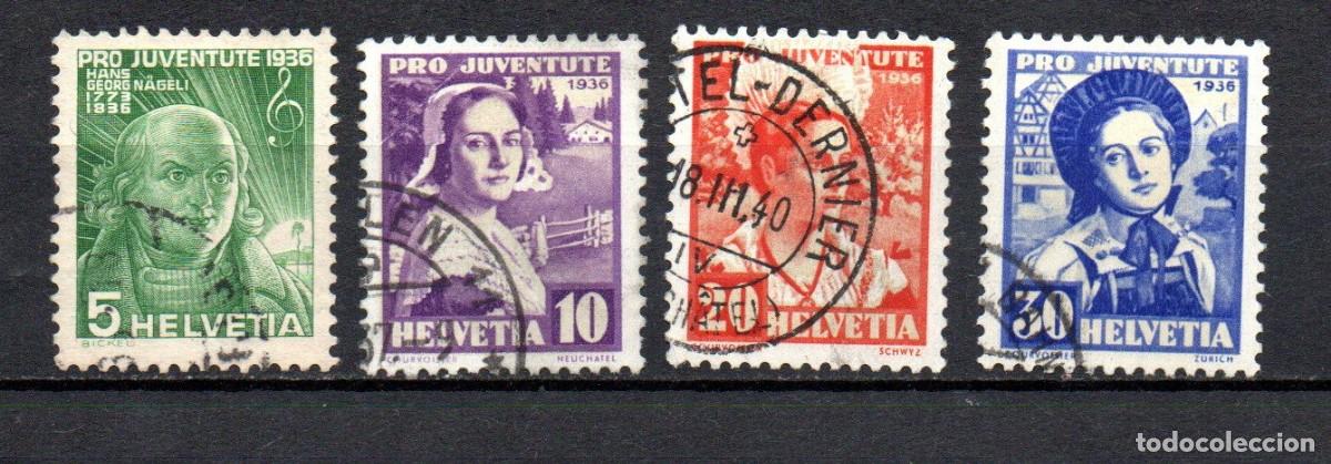 Sellos: SUIZA. 1936 YT. 298/301. PRO-JUVENTUD