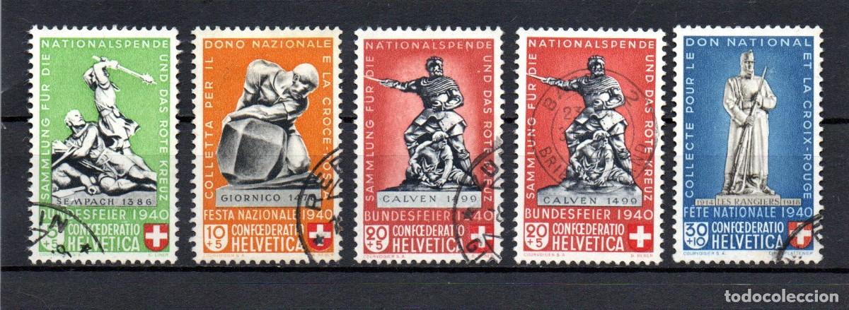 Francobolli: SUIZA. 1940 YT. 349/353. DONATIVO NACIONAL Y CRUZ ROJA