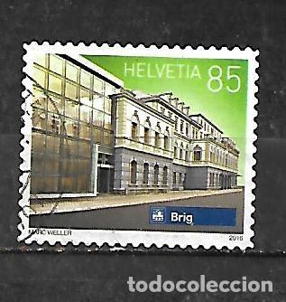 Sellos: 2016: Estaciones de ferrocarril suizas - Brig (usado) autoadhesivo