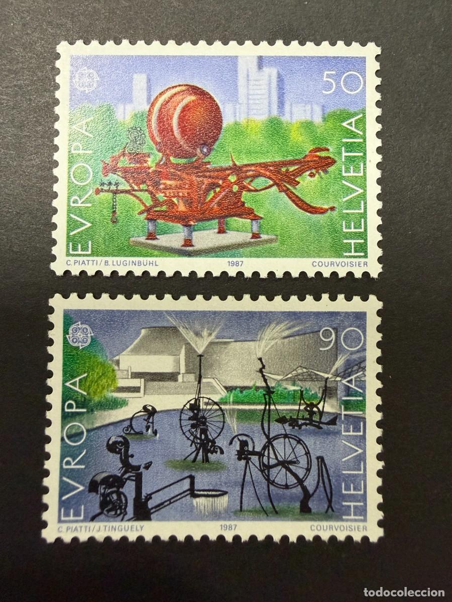 Sellos: SUIZA, 1987. YVERT 1274/5. EUROPA CEPT. SERIE COMPLETA. NUEVOS. SIN FIJASELLOS