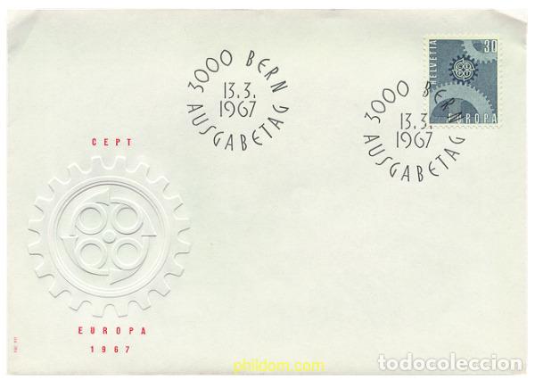 Sellos: 23588 MNH SUIZA 1967 EUROPA CEPT. ENGRANAJES