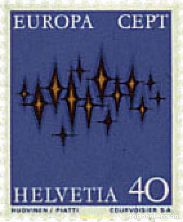 Sellos: 628093 MNH SUIZA 1972 EUROPA CEPT. COMUNICACIONES