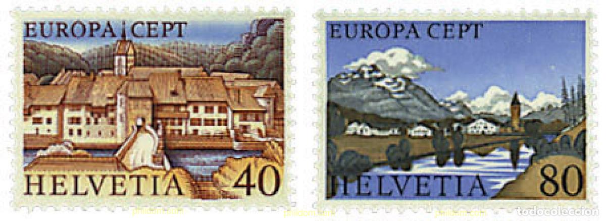 Sellos: 62320 MNH SUIZA 1977 EUROPA CEPT. PAISAJES