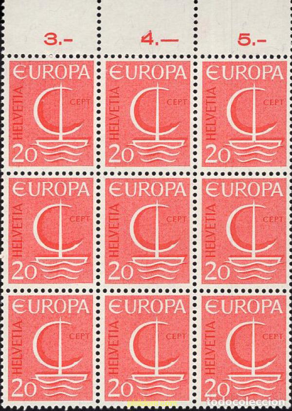 Sellos: 666305 MNH SUIZA 1966 EUROPA CEPT. NAVIO EUROPA