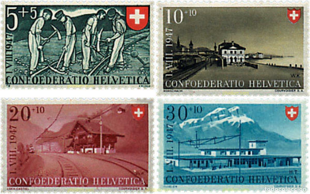 Sellos: 61252 MNH SUIZA 1947 FIESTA NACIONAL