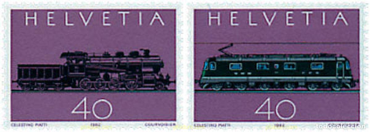 Sellos: 59029 MNH SUIZA 1982 CENTENARIO DEL FERROCARRIL DE SAN GOTARDO