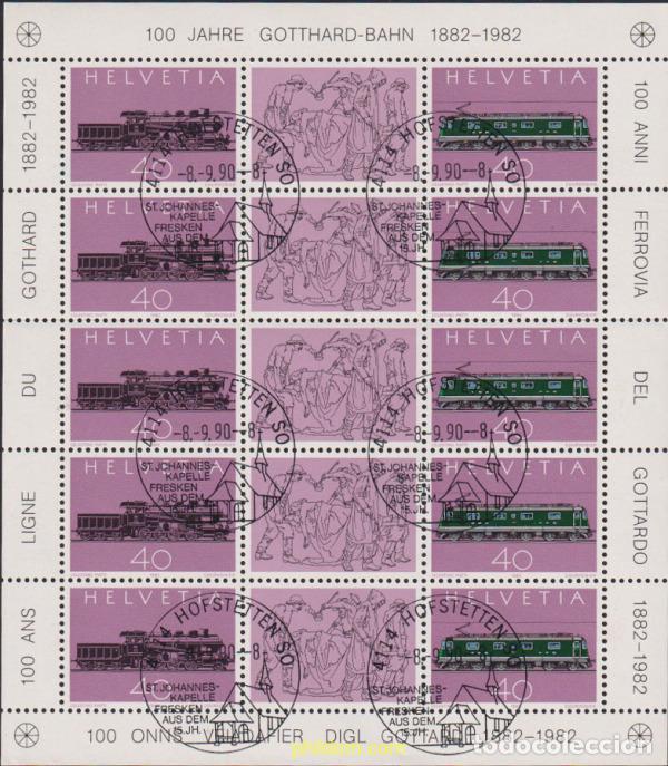 Sellos: 625506 USED SUIZA 1982 CENTENARIO DEL FERROCARRIL DE SAN GOTARDO