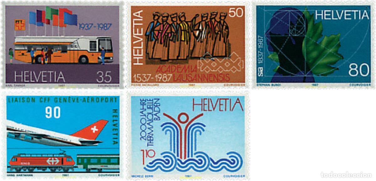 Sellos: 60439 MNH SUIZA 1987 ANIVERSARIOS Y ACONTECIMIENTOS