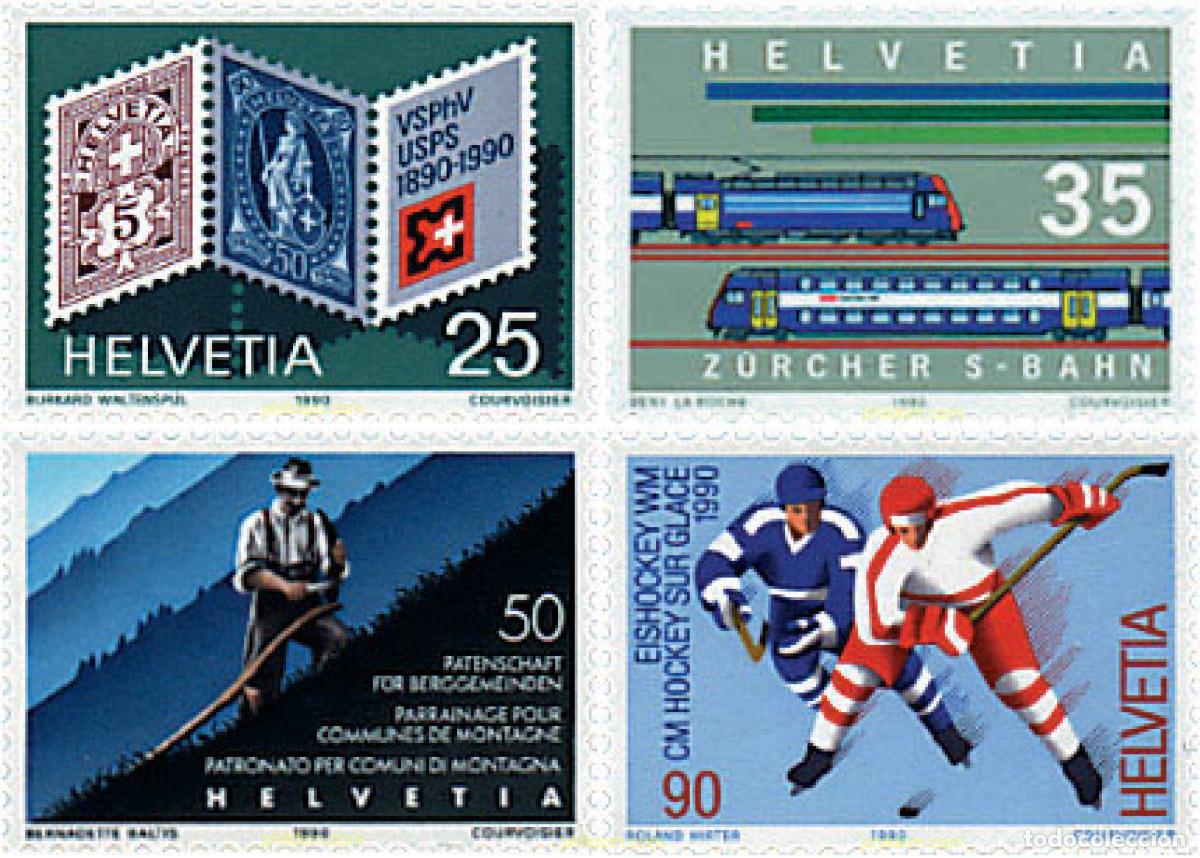 Sellos: 60440 MNH SUIZA 1990 ANIVERSARIOS Y ACONTECIMIENTOS