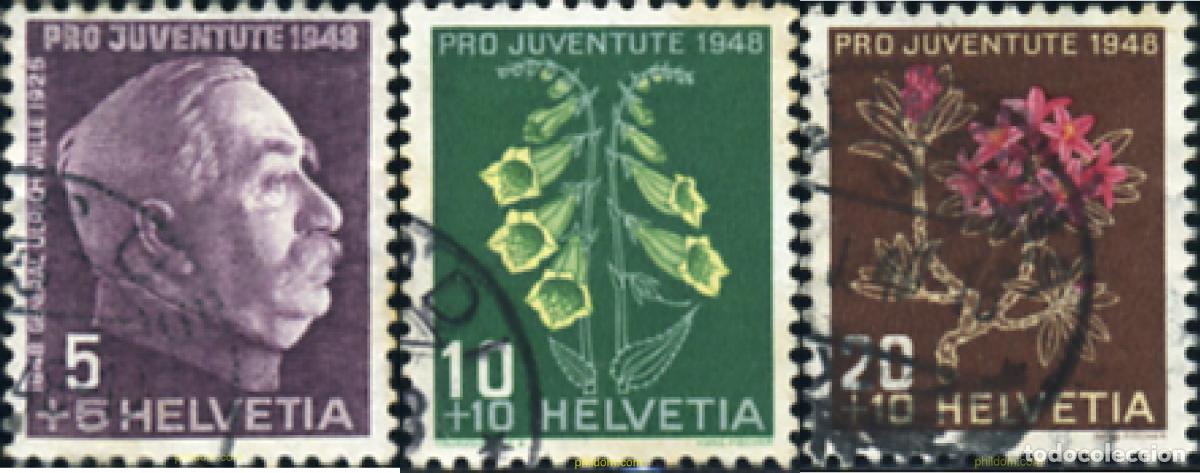 Sellos: 356165 USED SUIZA 1948 PRO JUVENTUD