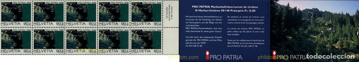 Sellos: 1479 MNH SUIZA 1998 PRO PATRIA. BIENES CULTURALES Y PAISAJES
