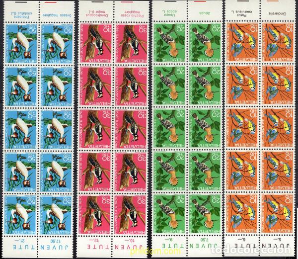 Sellos: 667048 MNH SUIZA 1970 PRO JUVENTUD. PAJAROS