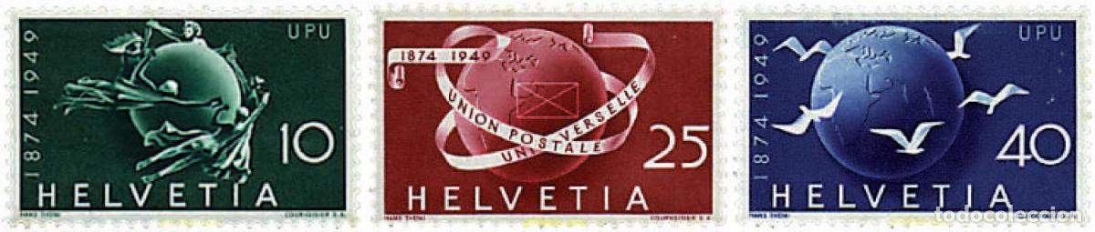 Sellos: 35923 MNH SUIZA 1949 75 ANIVERSARIO DE LA UNION POSTAL UNIVERSAL