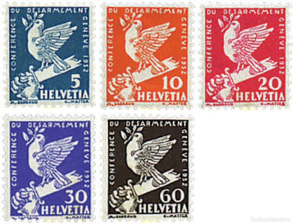 Sellos: 615865 HINGED SUIZA 1932 CONFERENCIA DE DESARME EN GINEBRA