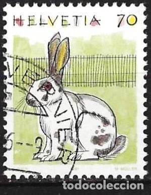 Sellos: Suiza 1991 - Mi 1436A - YT 1364 - Fauna : Conejo